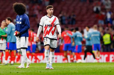 Adrian Embarba LaLiga EA SPORTS maçı sırasında Estadio Civitas Metropolitano 'da Atletico de Madrid ve Rayo Vallecano takımları arasında görüldü (Maciej Rogowski)