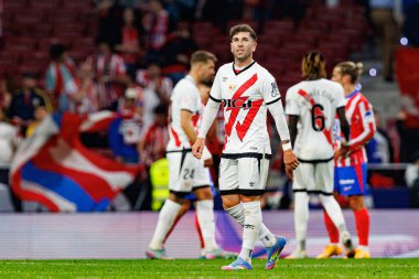 Adrian Embarba LaLiga EA SPORTS maçı sırasında Estadio Civitas Metropolitano 'da Atletico de Madrid ve Rayo Vallecano takımları arasında görüldü (Maciej Rogowski)