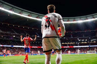 Josep Chavarria, Atletico de Madrid ve Rayo Vallecano takımları arasında Estadio Civitas Metropolitano 'da (Maciej Rogowski)