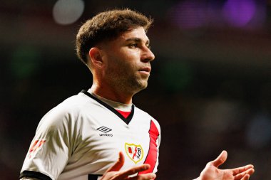 Adrian Embarba LaLiga EA SPORTS maçı sırasında Estadio Civitas Metropolitano 'da Atletico de Madrid ve Rayo Vallecano takımları arasında görüldü (Maciej Rogowski)