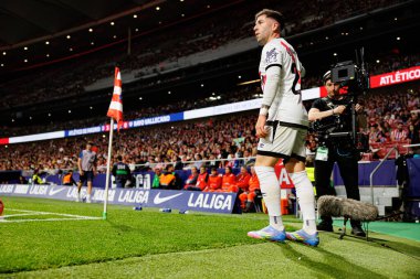 Adrian Embarba LaLiga EA SPORTS maçı sırasında Estadio Civitas Metropolitano 'da Atletico de Madrid ve Rayo Vallecano takımları arasında görüldü (Maciej Rogowski)