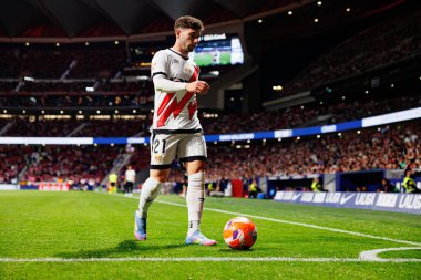 Adrian Embarba LaLiga EA SPORTS maçı sırasında Estadio Civitas Metropolitano 'da Atletico de Madrid ve Rayo Vallecano takımları arasında görüldü (Maciej Rogowski)