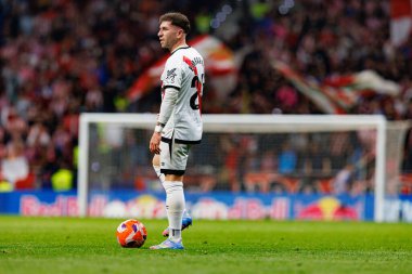 Adrian Embarba LaLiga EA SPORTS maçı sırasında Estadio Civitas Metropolitano 'da Atletico de Madrid ve Rayo Vallecano takımları arasında görüldü (Maciej Rogowski)