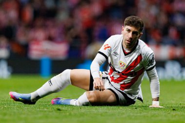  Adrian Embarba LaLiga EA SPORTS maçı sırasında Estadio Civitas Metropolitano 'da Atletico de Madrid ve Rayo Vallecano takımları arasında görüldü (Maciej Rogowski)