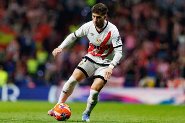 Adrian Embarba LaLiga EA SPORTS maçı sırasında Estadio Civitas Metropolitano 'da Atletico de Madrid ve Rayo Vallecano takımları arasında görüldü (Maciej Rogowski)