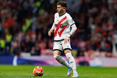 Adrian Embarba LaLiga EA SPORTS maçı sırasında Estadio Civitas Metropolitano 'da Atletico de Madrid ve Rayo Vallecano takımları arasında görüldü (Maciej Rogowski)