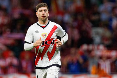 Adrian Embarba LaLiga EA SPORTS maçı sırasında Estadio Civitas Metropolitano 'da Atletico de Madrid ve Rayo Vallecano takımları arasında görüldü (Maciej Rogowski)