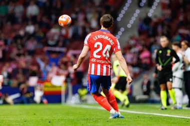 Estadio Civitas Metropolitano 'daki Atletico de Madrid ve Rayo Vallecano takımları arasında oynanan LaLiga EA SPORTS maçı sırasında Robin Le Normand görüldü (Maciej Rogowski)