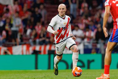 Estadio Civitas Metropolitano 'daki Atletico de Madrid ve Rayo Vallecano takımları arasında oynanan LaLiga EA SPORTS maçı sırasında görülen Isi Palazon (Maciej Rogowski)
