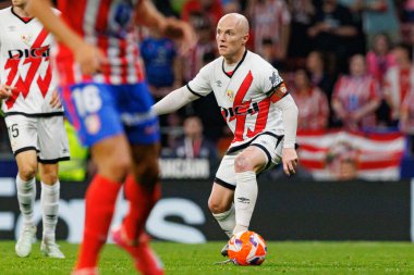 Estadio Civitas Metropolitano 'daki Atletico de Madrid ve Rayo Vallecano takımları arasında oynanan LaLiga EA SPORTS maçı sırasında görülen Isi Palazon (Maciej Rogowski)