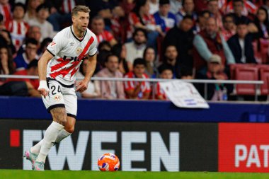 Florian Lejeune, Atletico de Madrid ve Rayo Vallecano takımları arasında Estadio Civitas Metropolitano 'da (Maciej Rogowski)