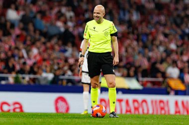 Pablo Gonzalez Fuertes LaLiga EA SPORTS maçı sırasında Estadio Civitas Metropolitano 'da Atletico de Madrid ve Rayo Vallecano takımları arasında görüldü (Maciej Rogowski)