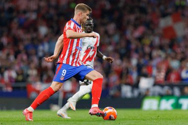 Alexander Sorloth LaLiga EA SPORTS maçı sırasında Estadio Civitas Metropolitano 'da Atletico de Madrid ve Rayo Vallecano takımları arasında görüldü (Maciej Rogowski)