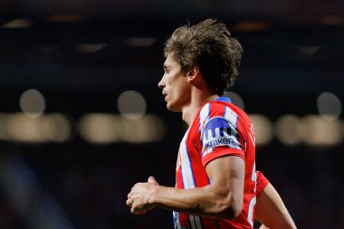 Estadio Civitas Metropolitano 'daki Atletico de Madrid ve Rayo Vallecano takımları arasında oynanan LaLiga EA SPORTS maçı sırasında Robin Le Normand görüldü (Maciej Rogowski)