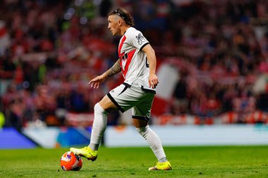 Alfonso Espino Pacha LaLiga EA SPORTS maçı sırasında Estadio Civitas Metropolitano 'da Atletico de Madrid ve Rayo Vallecano takımları arasında görüldü (Maciej Rogowski)