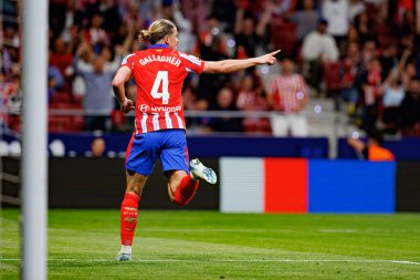 Conor Gallagher, LaLiga EA SPORTS maçında Estadio Civitas Metropolitano 'daki Atletico de Madrid ve Rayo Vallecano takımları arasında gol attıktan sonra kutlama yaparken görüldü (Maciej Rogowski))