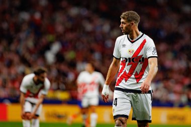 Florian Lejeune, Atletico de Madrid ve Rayo Vallecano takımları arasında Estadio Civitas Metropolitano 'da (Maciej Rogowski)