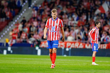 Alexander Sorloth LaLiga EA SPORTS maçı sırasında Estadio Civitas Metropolitano 'da Atletico de Madrid ve Rayo Vallecano takımları arasında görüldü (Maciej Rogowski)