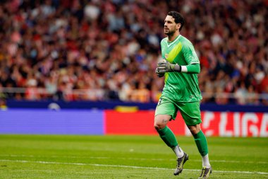 Augusto Batalla LaLiga EA SPORTS maçı sırasında Estadio Civitas Metropolitano 'da Atletico de Madrid ve Rayo Vallecano takımları arasında görüldü (Maciej Rogowski)