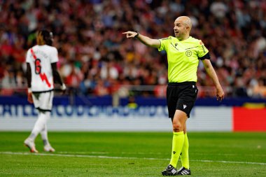 Pablo Gonzalez Fuertes LaLiga EA SPORTS maçı sırasında Estadio Civitas Metropolitano 'da Atletico de Madrid ve Rayo Vallecano takımları arasında görüldü (Maciej Rogowski)