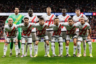 Rayo Vallecano takımı LaLiga EA SPORTS maçında Atletico de Madrid ve Rayo Vallecano takımları arasında Estadio Civitas Metropolitano 'da görüldü (Maciej Rogowski)