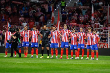 Atletico takımı LaLiga EA SPORTS maçında Atletico de Madrid ve Rayo Vallecano takımları arasında Estadio Civitas Metropolitano 'da görüldü (Maciej Rogowski)