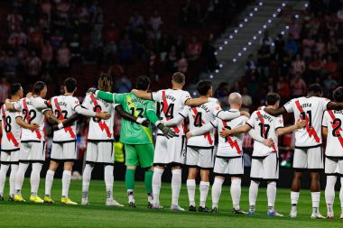 Estadio Civitas Metropolitano 'daki Atletico de Madrid ve Rayo Vallecano takımları arasında oynanan LaLiga EA SPORTS maçı sırasında Rayo takımı görüldü (Maciej Rogowski)