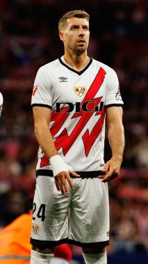 Florian Lejeune, Atletico de Madrid ve Rayo Vallecano takımları arasında Estadio Civitas Metropolitano 'da (Maciej Rogowski)