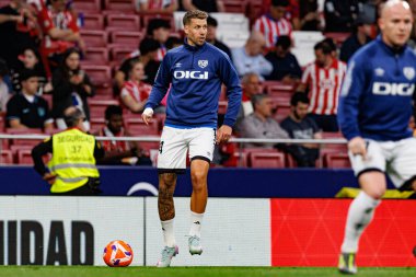 Florian Lejeune, Atletico de Madrid ve Rayo Vallecano takımları arasında Estadio Civitas Metropolitano 'da (Maciej Rogowski)