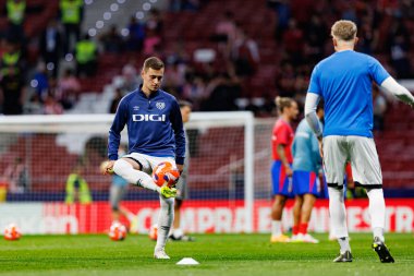 Jorge de Frutos LaLiga EA SPORTS maçı sırasında Estadio Civitas Metropolitano 'da Atletico de Madrid ve Rayo Vallecano takımları arasında görüldü (Maciej Rogowski)