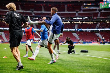 Florian Lejeune, Atletico de Madrid ve Rayo Vallecano takımları arasında Estadio Civitas Metropolitano 'da (Maciej Rogowski)