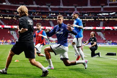 Florian Lejeune, Atletico de Madrid ve Rayo Vallecano takımları arasında Estadio Civitas Metropolitano 'da (Maciej Rogowski)