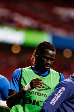 Pathe Ismael Ciss LaLiga EA SPORTS maçı sırasında Estadio Civitas Metropolitano 'da Atletico de Madrid ve Rayo Vallecano takımları arasında görüldü (Maciej Rogowski)