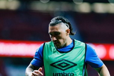 Alfonso Espino Pacha LaLiga EA SPORTS maçı sırasında Estadio Civitas Metropolitano 'da Atletico de Madrid ve Rayo Vallecano takımları arasında görüldü (Maciej Rogowski)