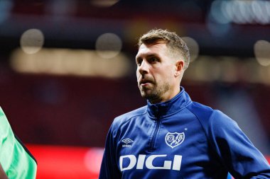 Florian Lejeune, Atletico de Madrid ve Rayo Vallecano takımları arasında Estadio Civitas Metropolitano 'da (Maciej Rogowski)
