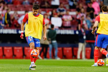 Giuliano Simeone LaLiga EA SPORTS maçı sırasında Estadio Civitas Metropolitano 'da Atletico de Madrid ve Rayo Vallecano takımları arasında görüldü (Maciej Rogowski)