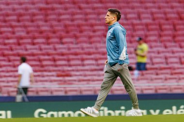 Giuliano Simeone LaLiga EA SPORTS maçı sırasında Estadio Civitas Metropolitano 'da Atletico de Madrid ve Rayo Vallecano takımları arasında görüldü (Maciej Rogowski)