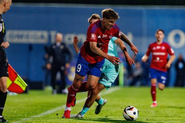 Patryk Makuch, PKO BP Ekstraklasa maçında Stadyum Rakowa Czestochowa 'daki Rakow Czestochowa ve Slask Wroclaw takımları arasında görüldü (Maciej Rogowski)