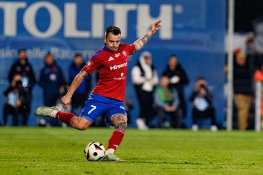 Fran Tudor, PKO BP Ekstraklasa maçı sırasında Stadion Rakowa Czestochowa 'da Rakow Czestochowa ve Slask Wroclaw takımları arasında görüldü (Maciej Rogowski)