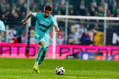 Piotr Samiec-Talar, PKO BP Ekstraklasa maçı sırasında Stadion Rakowa Czestochowa 'daki Rakow Czestochowa ve Slask Wroclaw takımları arasında görüldü (Maciej Rogowski)