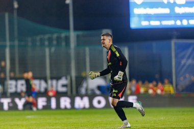 Kacper Trelowski, PKO BP Ekstraklasa maçında Rakow Czestochowa ve Slask Wroclaw takımları arasında Stadion Rakowa Czestochowa 'da görüldü (Maciej Rogowski)