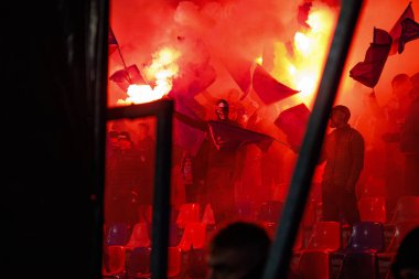 PKO BP Ekstraklasa maçında Rakow Czestochowa ve Slask Wroclaw takımları arasında Stadion Rakowa Czestochowa (Maciej Rogowski)