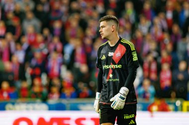 Kacper Trelowski, PKO BP Ekstraklasa maçında Rakow Czestochowa ve Slask Wroclaw takımları arasında Stadion Rakowa Czestochowa 'da görüldü (Maciej Rogowski)