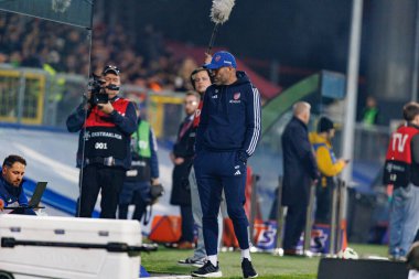 PKO BP Ekstraklasa maçında Stadyum Rakowa Czestochowa 'daki Rakow Czestochowa ve Slask Wroclaw takımları arasında görülen Marek Papszun (Maciej Rogowski))