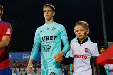 Tommaso Guercio, PKO BP Ekstraklasa maçında Rakow Czestochowa ve Slask Wroclaw takımları arasında Stadion Rakowa Czestochowa (Maciej Rogowski)