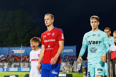 Gustav Berggren, PKO BP Ekstraklasa maçında Rakow Czestochowa ve Slask Wroclaw takımları arasında Stadion Rakowa Czestochowa (Maciej Rogowski)