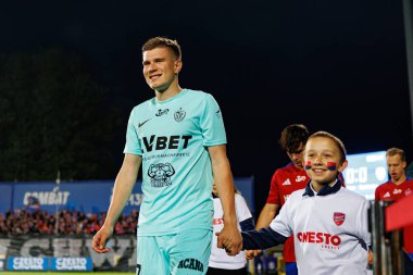 Piotr Samiec-Talar, PKO BP Ekstraklasa maçı sırasında Stadion Rakowa Czestochowa 'daki Rakow Czestochowa ve Slask Wroclaw takımları arasında görüldü (Maciej Rogowski)