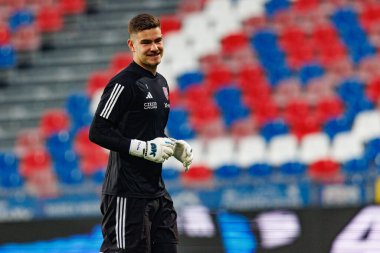 Kacper Trelowski, PKO BP Ekstraklasa maçında Rakow Czestochowa ve Slask Wroclaw takımları arasında Stadion Rakowa Czestochowa 'da görüldü (Maciej Rogowski)