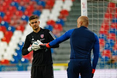 Kacper Trelowski, PKO BP Ekstraklasa maçında Rakow Czestochowa ve Slask Wroclaw takımları arasında Stadion Rakowa Czestochowa 'da görüldü (Maciej Rogowski)