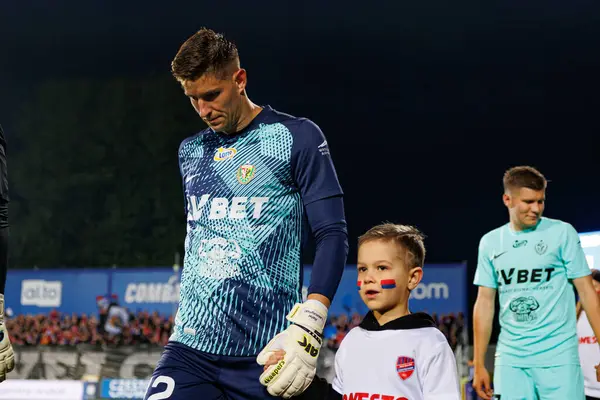 Rafal Leszczynski, PKO BP Ekstraklasa maçı sırasında Stadion Rakowa Czestochowa 'daki Rakow Czestochowa ve Slask Wroclaw takımları arasında görüldü (Maciej Rogowski)